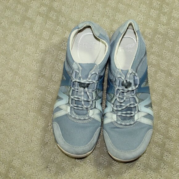 Dansko Henriette Women's Size 8.5 / 39 EUR Blue Leather Fabric Sneakers - Picture 2 of 6